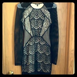 Black lace pattern Express dress
